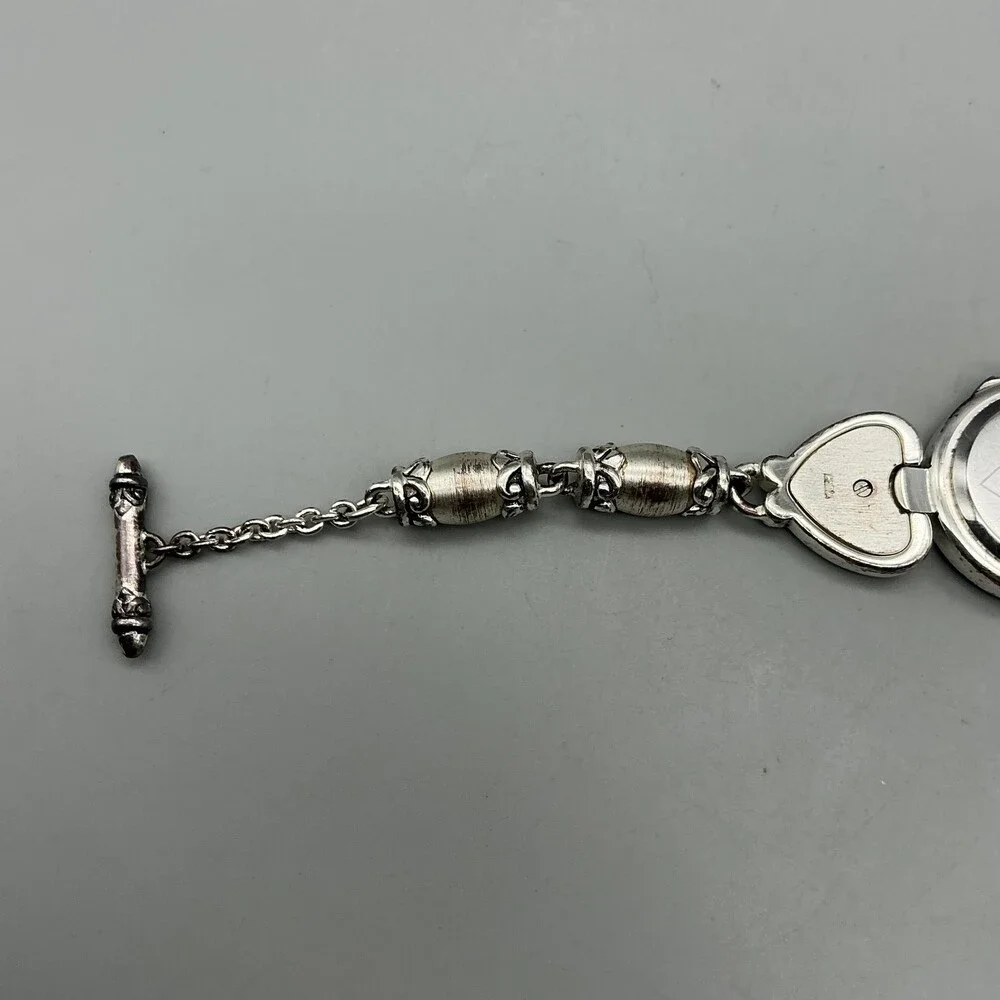 Brighton Bristol Womens Watch 25mm White Dial Silver Tone Hearts New Battery